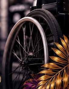 Wheelchair wheel representing home medical equipment and DME supplies