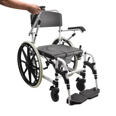 WHEELED TOILET/SHOWER COMMODE CHAIR
