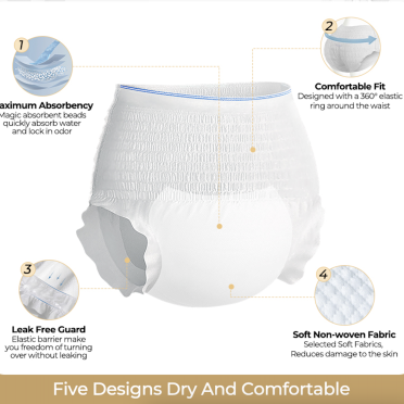 ADULT DISPOSABLE PROTECTIVE UNDERWEAR/PULL-ON, LARGE